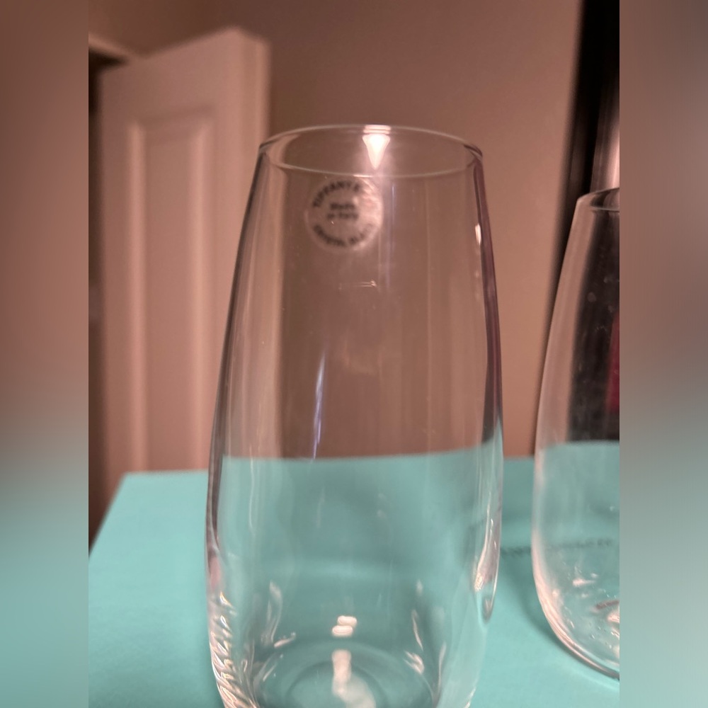 Tiffany and Co. stemless flutes